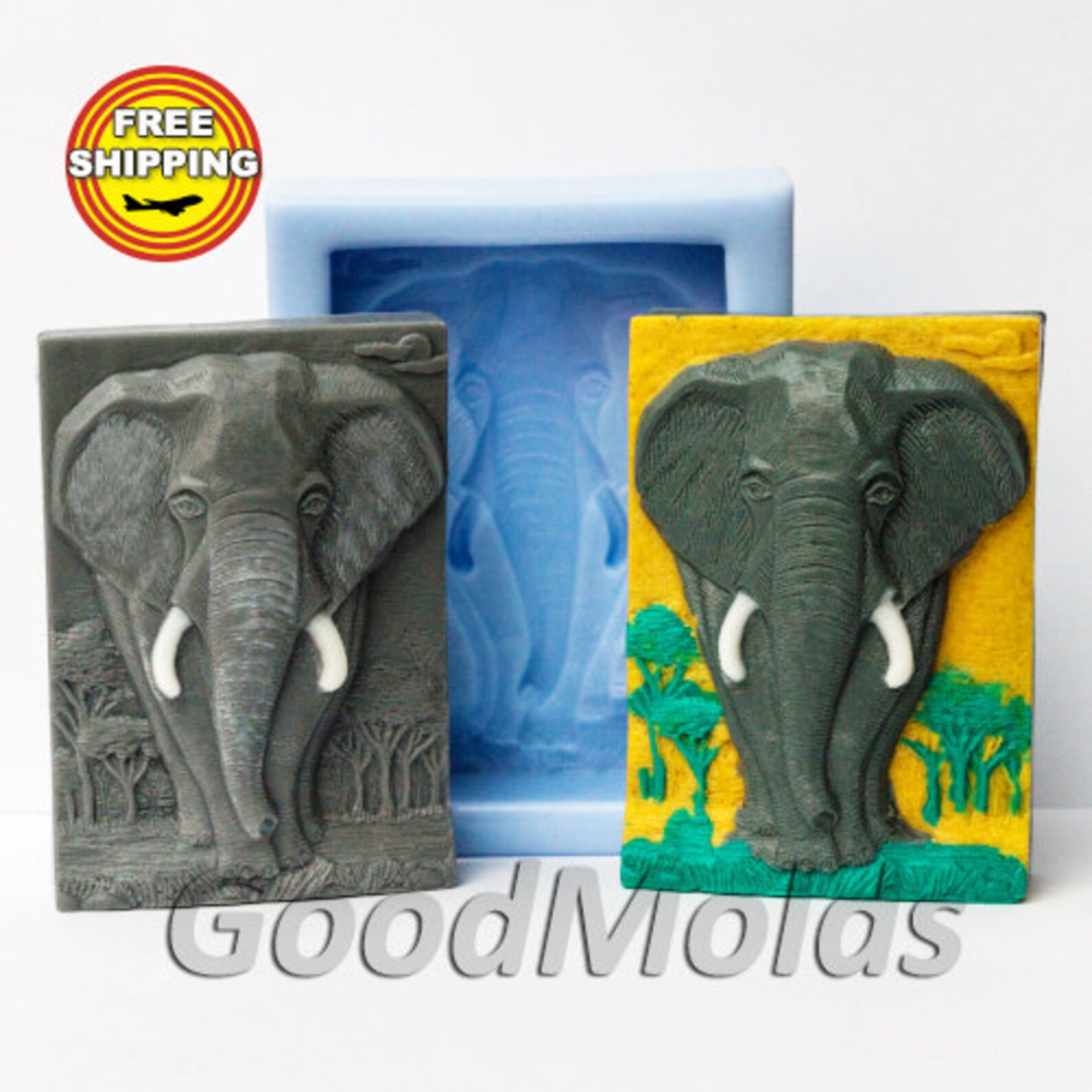 Elephant soap mold silicone molds mold for soap mold animals Etsy