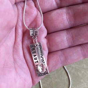 Strong Is Beautiful Spoonie Necklace, Spoon Theory, SLE, Lupus, Chiari, Epilepsy, Fibro, Ehlers Danlos, CRPS, Fibro, EDS, get well soon Gift image 3