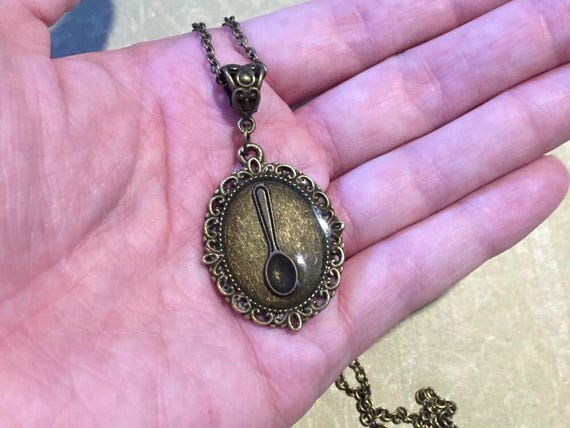 Bronze Spoon Theory Necklace Spoonie Unusual Spoonie Gift Chronic Illness Lupus MS Fibro EDS Chiari Cancer Awareness Gift Spoonie Gift