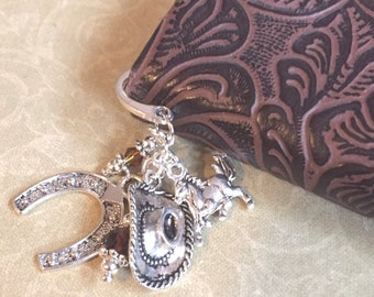 Cowboy Bookmark, Equestrian, Hat, Horseshoe, Horse Lover Gift