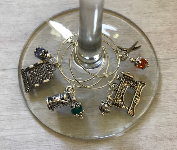 Charming Set of 3 Singer Sewing Glass Marbles