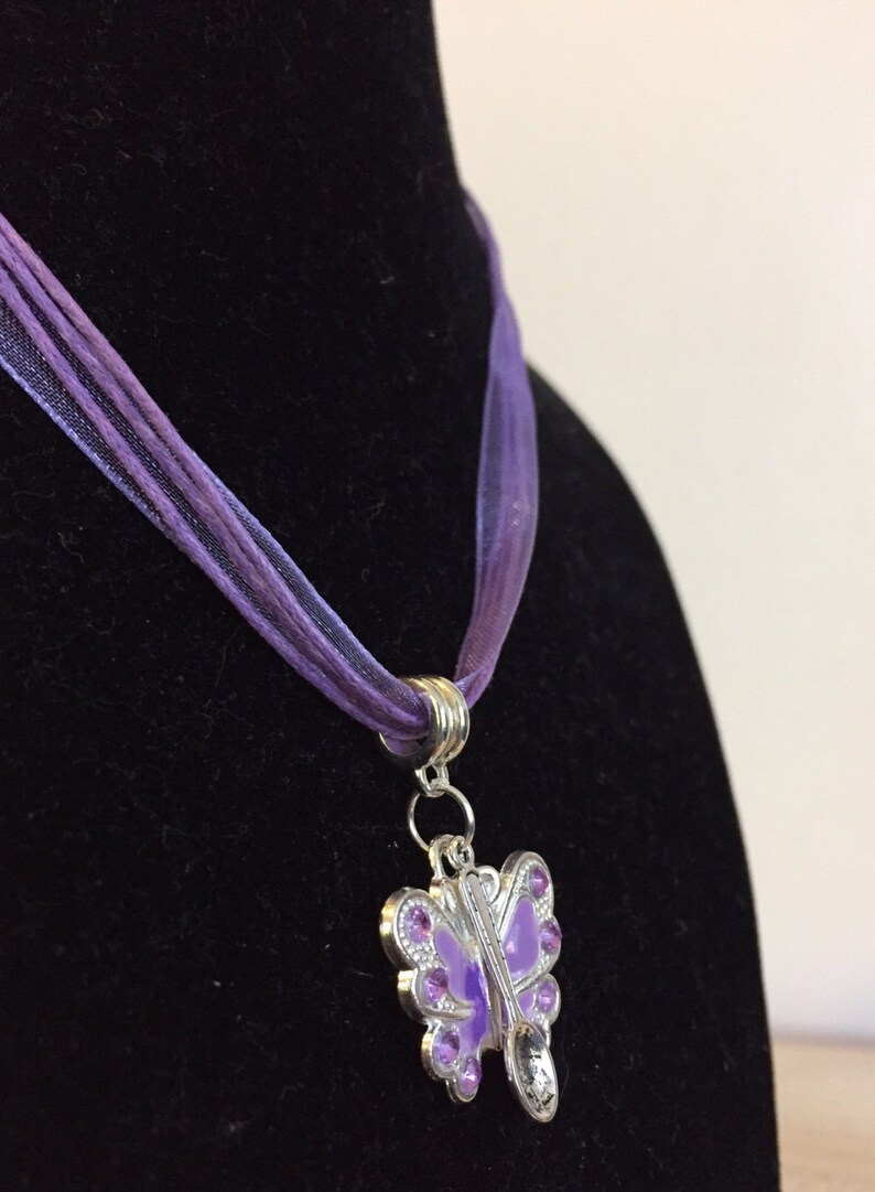 Purple Butterfly Spoon Theory Necklace Lupus Fibromyalgia | Etsy