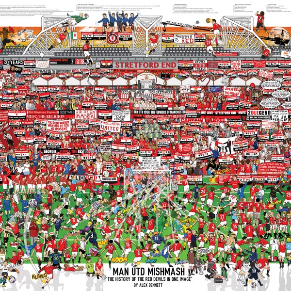 Manchester United Mishmash – The History of the Red Devils in One Image