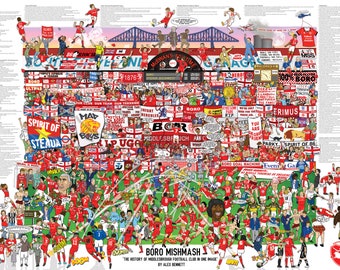 Boro Mishmash - The History of Middlesbrough Football Club in One Image