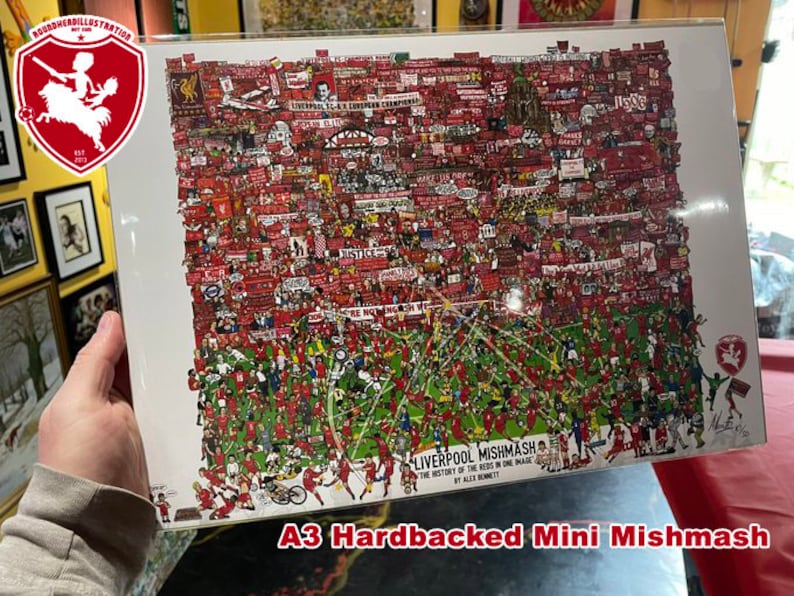 Liverpool Mishmash The History of the Reds in One Image (A3) 29.7x42 cm