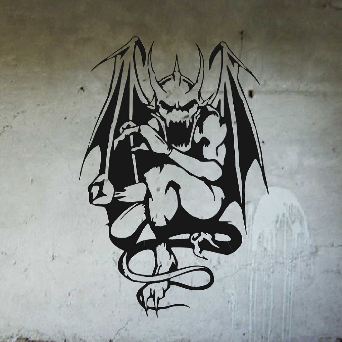 Winged Devil Demon Decal sticker wall art car graphics room Etsy