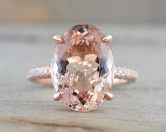 oval morganite engagement ring