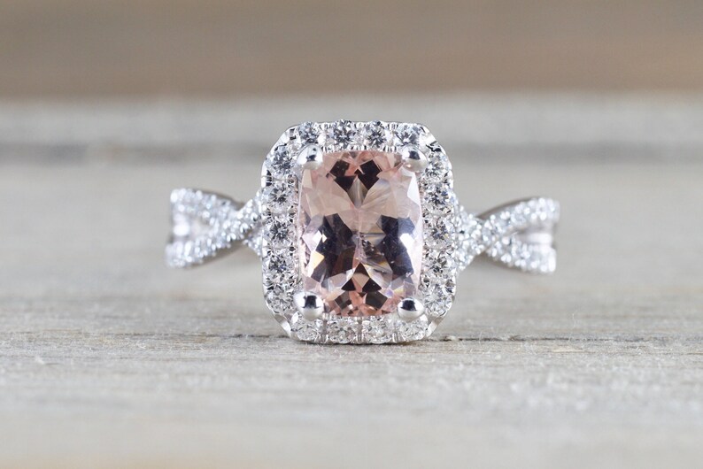 morganite ring white gold