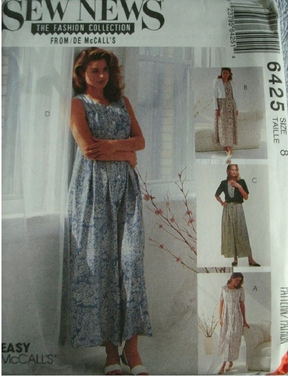 8673 UNCUT Vintage McCalls SEWING Pattern Misses Unlined Jacket Dress OOP FF