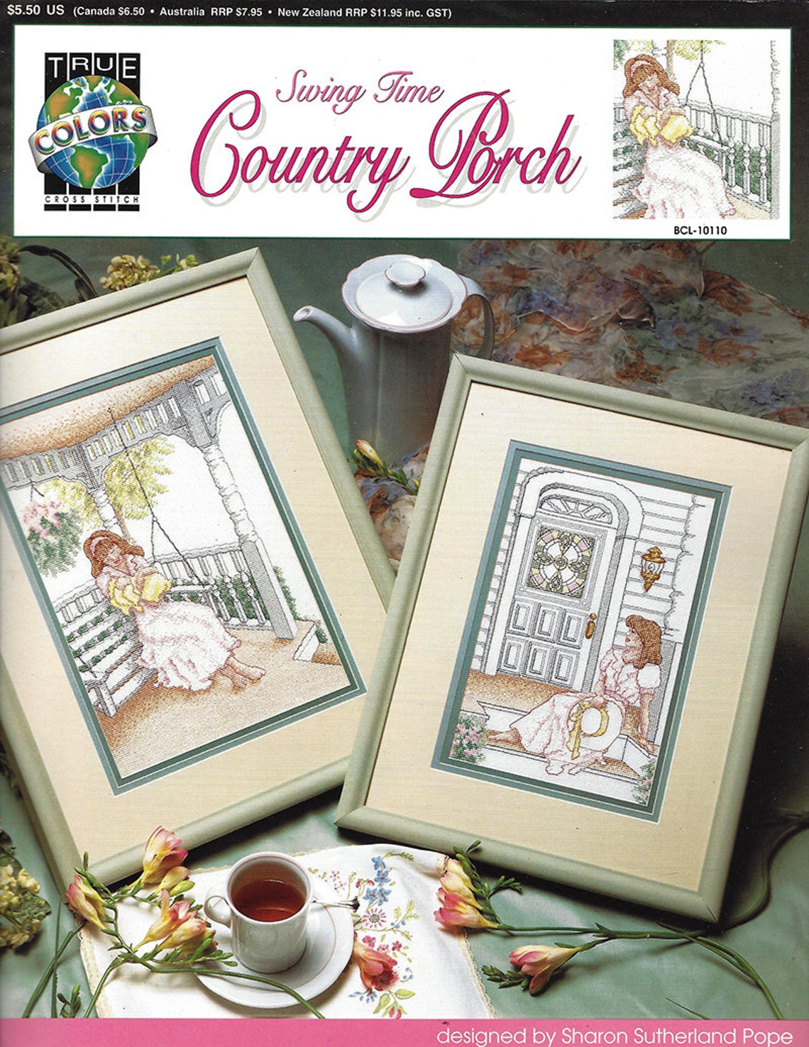 True Colors Cross Stitch Pattern BCL10110 Swing Time Country Porch