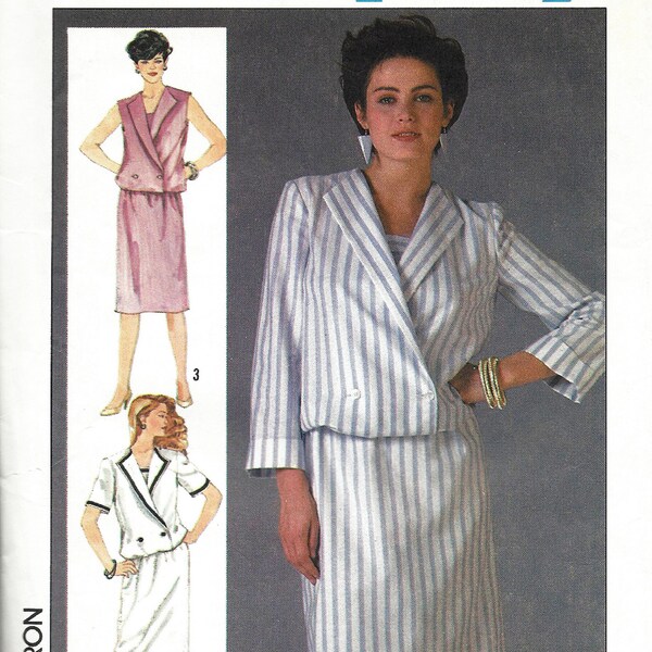 Simplicity Vintage Pattern 6795 Misses Size 10 Misses Blouson Dress with Variations UNCUT PATTERN Lovely Condition 1985