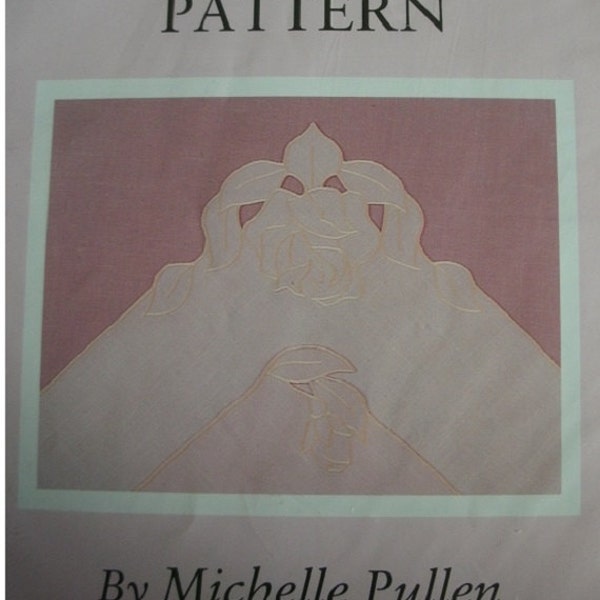 Easy Machine CUTWORK Pattern CP15 with Iron-On Transfer by MIchelle Pullen in Two Sizes  NEW Pattern Copyright 1990 Australia