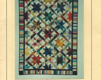 Off Set Star Quilt - Quilting Pattern 98001 de P3 Designs - Conçu par Pearl P. Pereira Taille finie 60 » x 84 » NOUVEAU MOTIF