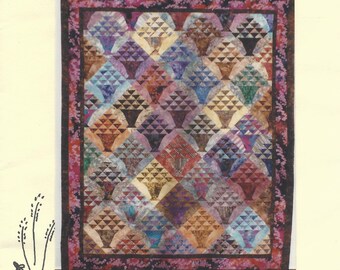 Batik Bouquet - Quilting Pattern 60410 de Prairie’s Edge Patchworks - Taille finie 85 x 102 non coupé PATTERN