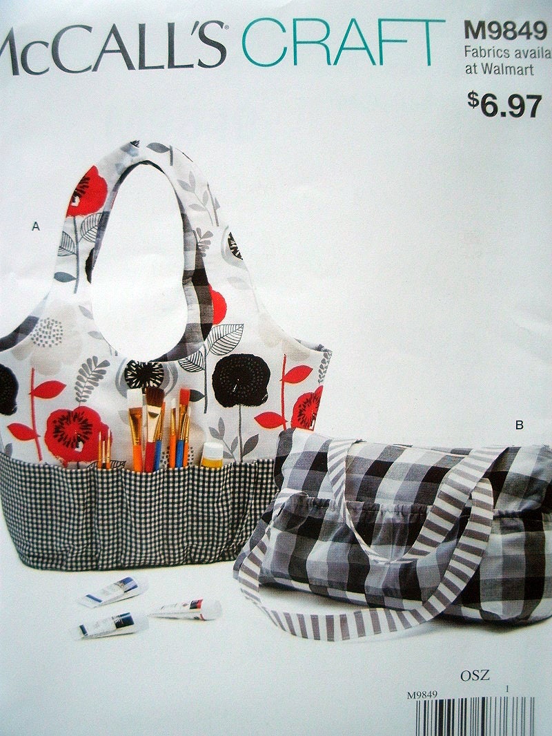 Mccalls Craft Pattern 9849 Misses Hobby Tote and Bag one Etsy Denmark