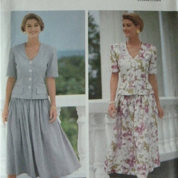 Misses Top and Skirt Sizes 6-8-10 Butterick Ronnie Heller MJ Designs Pattern 6190 Rated Easy to Sew UNCUT Pattern Date 1992 Dress Up or Down