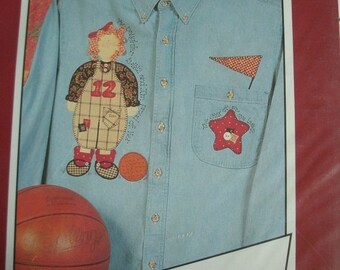 Hot Shot Hannah Basketball Applique Pattern 146  from The Whole Country Caboodle  NEW Applique Pattern Copyright 1995