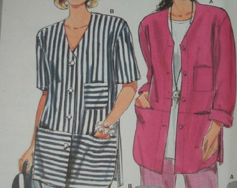 Misses Very Loose Fitting Jacket Sizes 8-10-12-14-16-18 Burda Super Easy Pattern 3755 Rated Very Easy to Sew NEW UNCUT Pattern