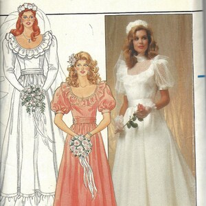 Butterick Wedding Pattern 4765 Size 14 Misses Bridal Gown & cummerbund  UNCUT PATTERN and INSTRUCTIONS