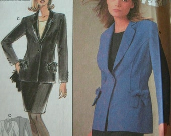 Misses Suit - fitted Jacket and Skirt Sizes 8-10-12-14-16-18 Burda Couture Pattern 3333 ADVANCED Difficulty UNCUT Pattern