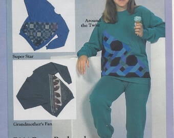 Sweat-shirt acheté: SuperSweats Pattern 301 Pretty Patchwork from That Patchwork Place Tailles S-XL Mint Condition