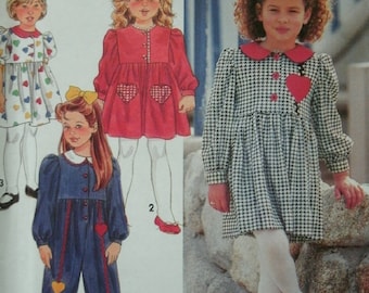 Girls Dress and Jumpsuit Sizes 5-6-6X Simplicity Pattern 7969 UNCUT PATTERN Lovely Condition Dated 1992