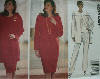 Misses Misses Petite Jacket, Dress, Top and Pants Size 6-8-10 Butterick Fast & Easy Pattern 6908 Rated Very Easy to Sew UNCUT PATTERN 1993