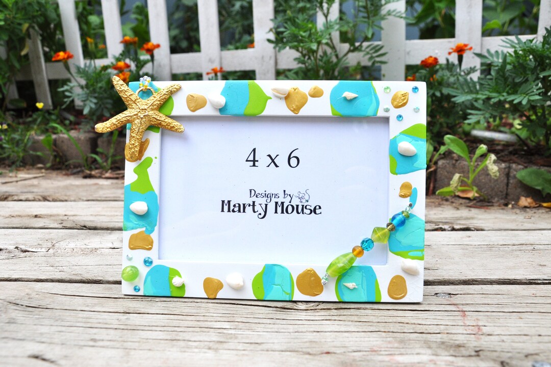 4x6 Beach Picture Frame/beach Picture Frame/starfish Picture Frame