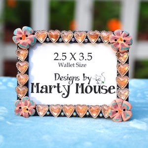 Wallet Sized Picture Frame/Kids Picture Frame/Small Picture Frame/Girls Picture Frame/Heart Picture Frame/Romantic Picture Frame