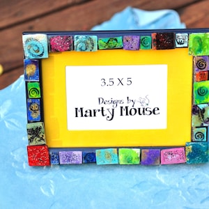 Kids Picture Frame/3.5x5 Kids Picture Frame/Mosaic Picture Frame/Rainbow Picture Frame/Stained Glass Picture Frame/Happy Picture Frame