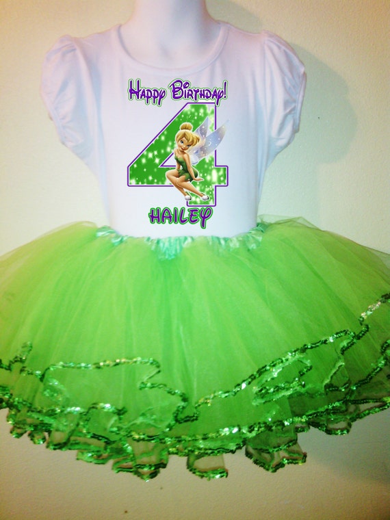 vestido de cumpleaños de tinkerbell 1t 2t 3t 4t 5t 6 7 etsy