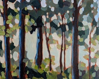Dipinto originale di un albero 10 x 8