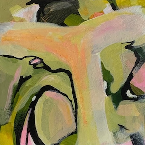 Abstract Art, Original Painting, The Gift Of Art  8 X 8 X 1.5 inches