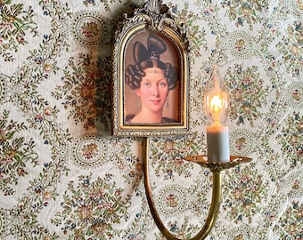 Customize with Your Image Wall Sconce Lighting Light Vintage Sconce Brass Victorian Gothic Decor Unique Gift OOAK Light my secret lite