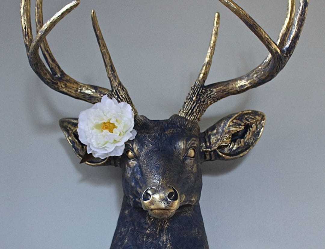 Faux Taxidermy Deer Stag Buck Head De...
