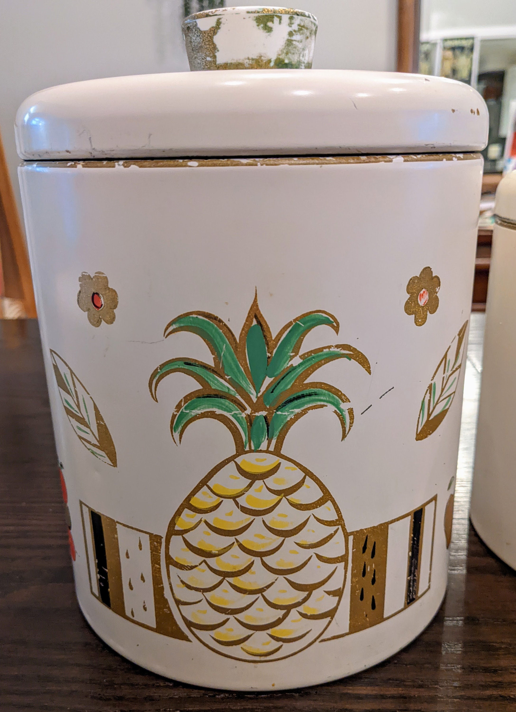 ヴィンテージ ランズバーグ ペイントフルーツキャニスター - 6 個