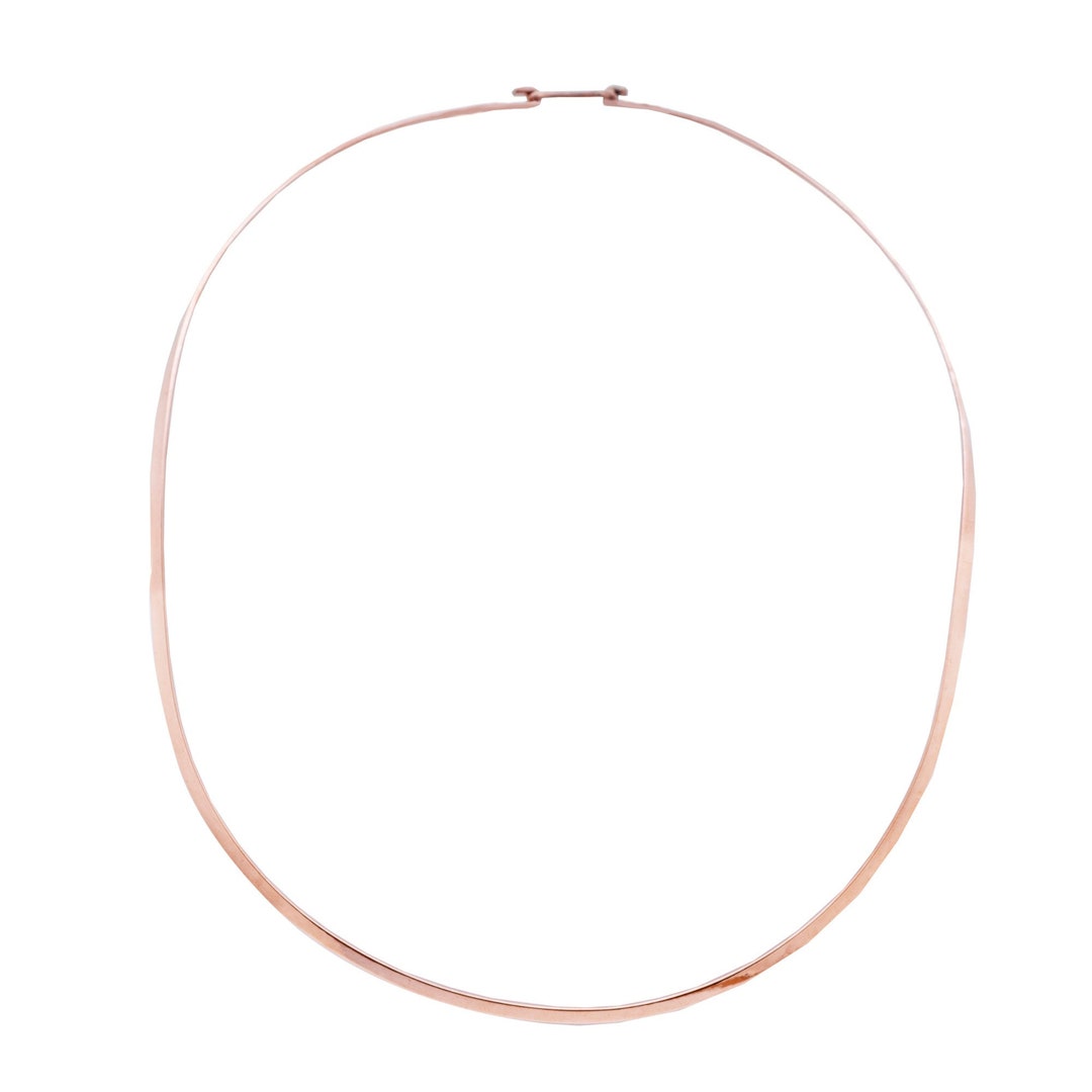 Solid Copper Collar Necklace Etsy