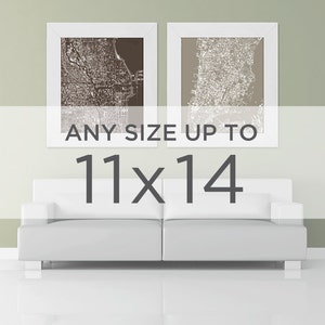 11x14 Cityscape Art Print: Choose any City in the shop image 1
