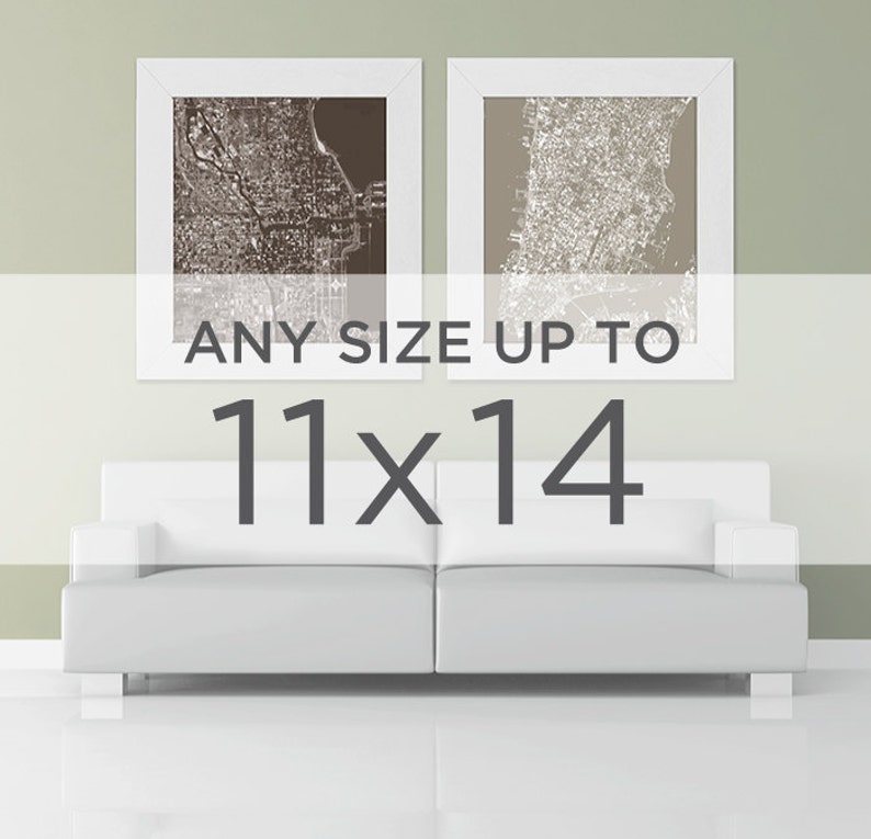 11x14 Cityscape Art Print: Choose any City in the shop Bild 1