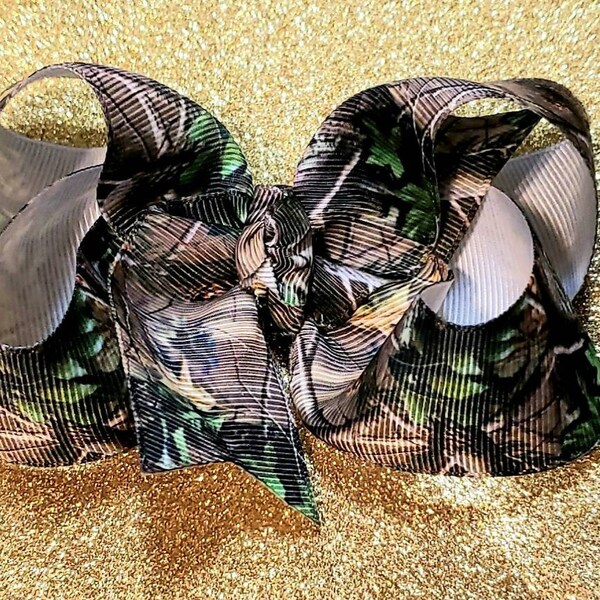 Camouflage Hair Bow Etsy