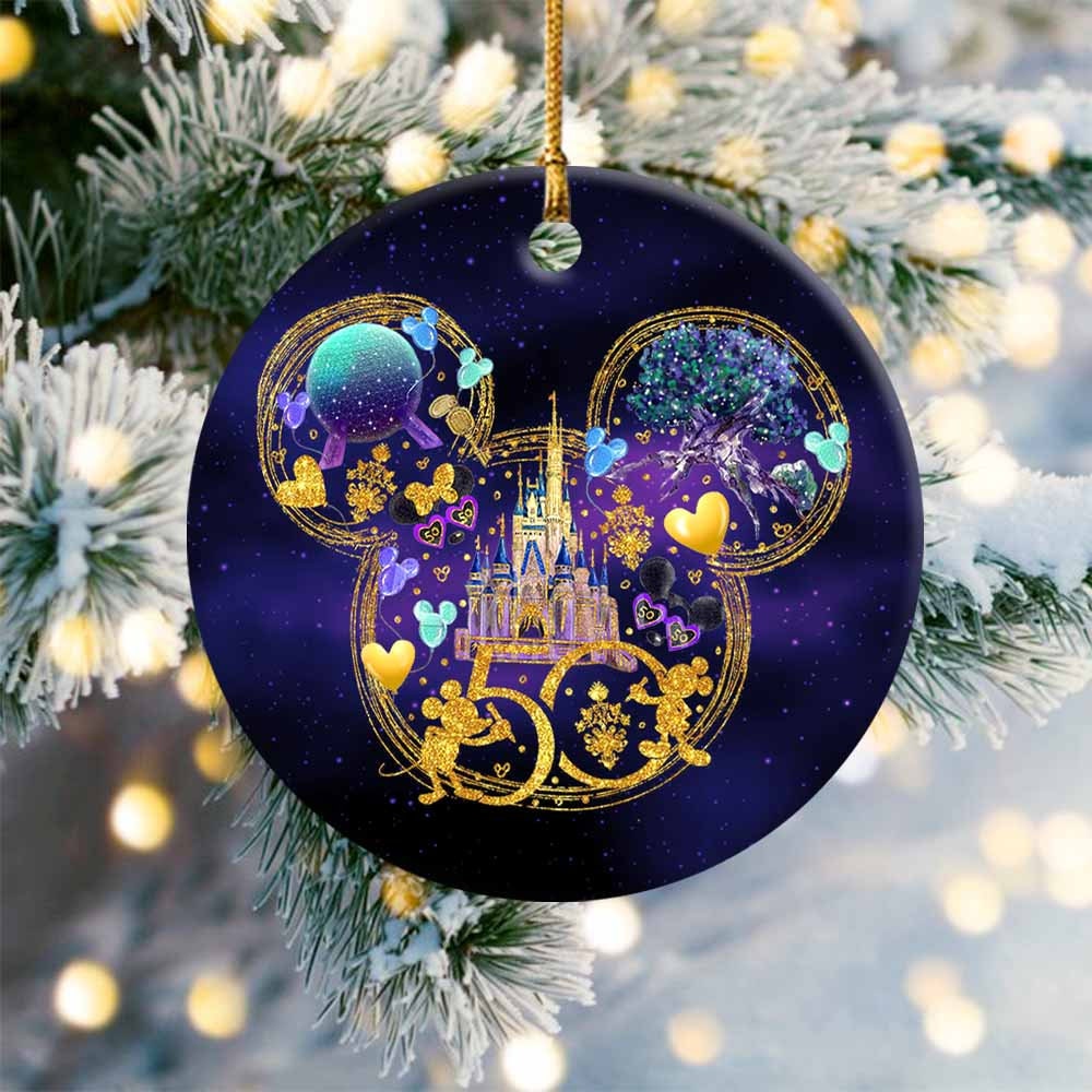 Walt Disney World 50th Anniversary Ornament, Disney 50th Ornament