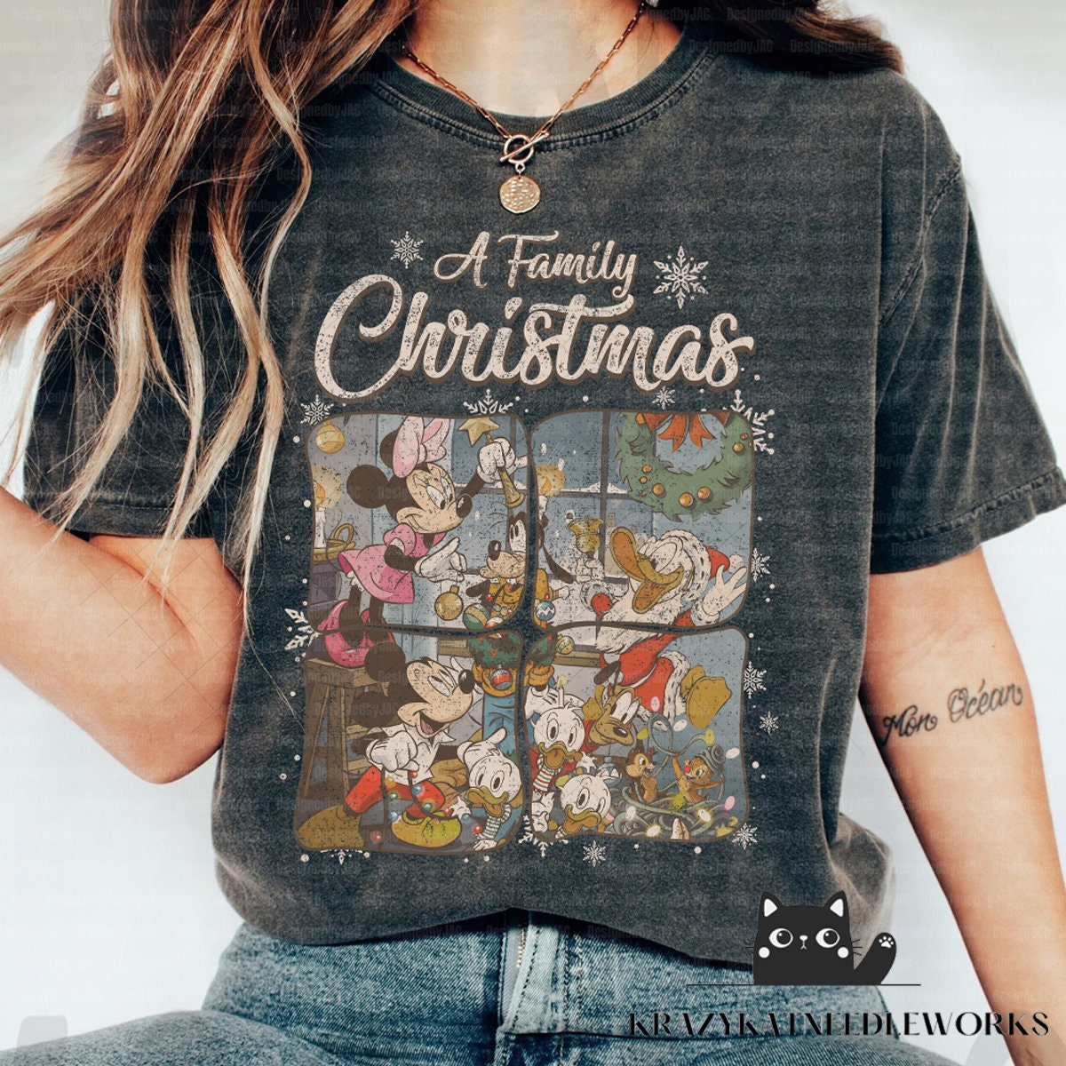 Discover Retro Disney Family Christmas Shirt, Mickey and Friends Halloween Shirt, Mickey And Friends Christmas Shirt, Vintage Disney Christmas Shirt