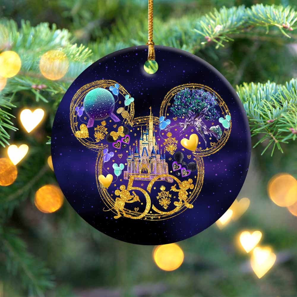 Discover Walt Disney World 50th Anniversary Ornament, Disney 50th Ornament