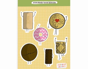 A6 Biscuit Sticker Sheet