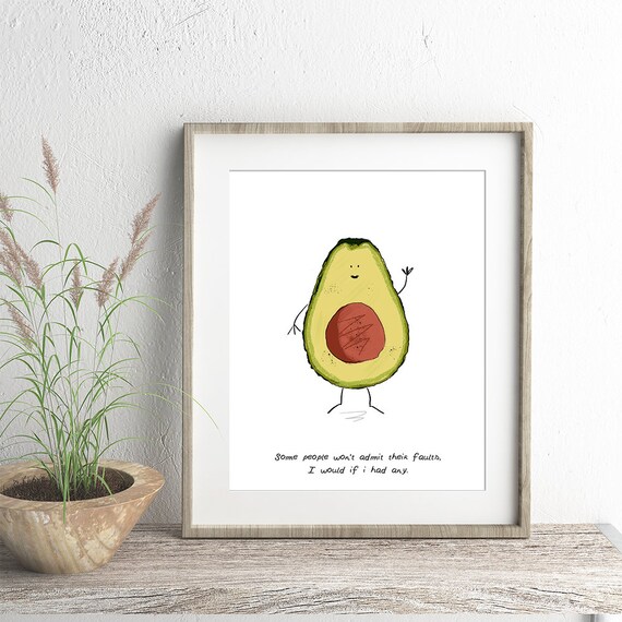 Impression Davocat Art Mur Davocat Impression Drole Dart Etsy