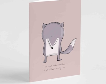 Funny "Silver Fox" Birthday Card