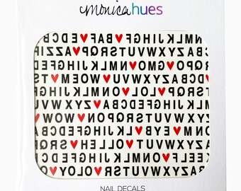 Alphabet Nail Decals