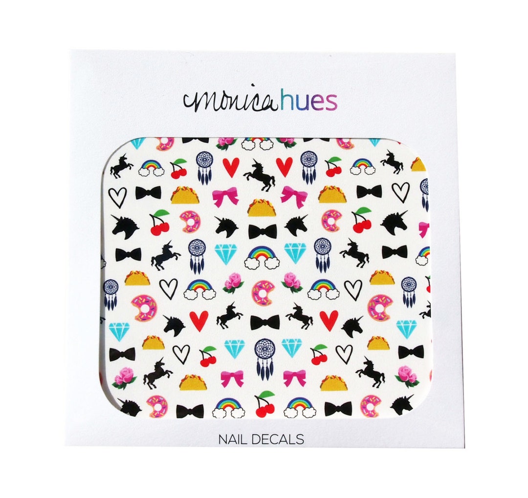 Unicorn Nail Decals Etsy
