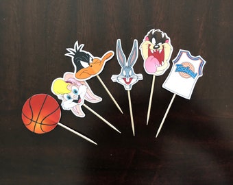 Space Jam Cupcake Toppers Space Jam Birthday Party Space Etsy