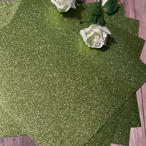 Lime Green Glitter cardstock 12x12, glitter paper | Lite green glitter cardstock | glitter paper | glitter cardstock